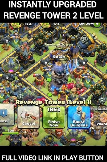 Instantly upgraded Revenge tower 2 level #gamingrascal #shorts