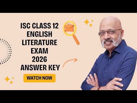 SWS Answer Key to ISC Class 12 English Literature Exam Paper 2026 | Sudhir Sir