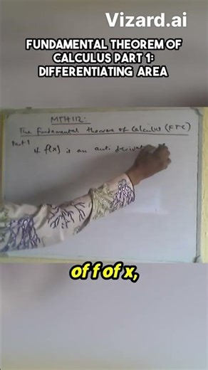 Fundamental Theorem of Calculus Part 1 Differentiating Area