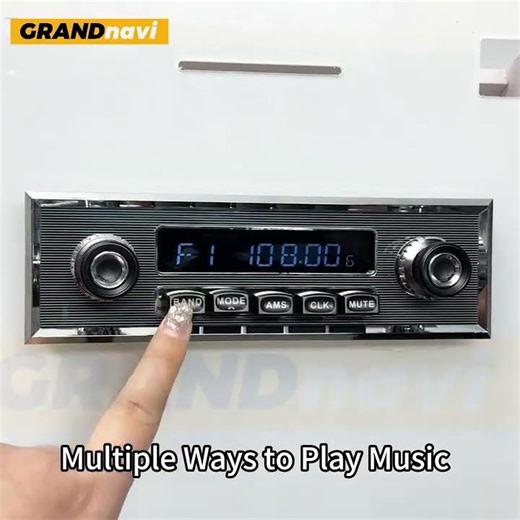 Grandnavi 1 Din Car Radio MP3 Player Classic Car Retro Audio Ste