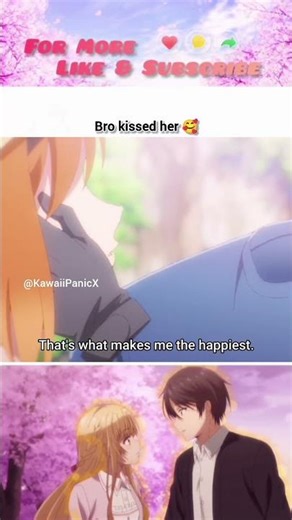 He kissed her 🥰 [The Invisible Man and His Soon-to-Be Wife] #anime #shorts #romance