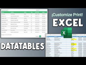 Datatables - Exportar a Excel y personalizar impresión