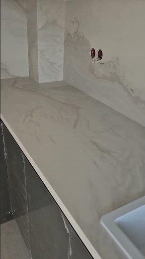 Luxury Porcelain Countertop Installation | Modern Kitchen Design #PorcelainCountertop