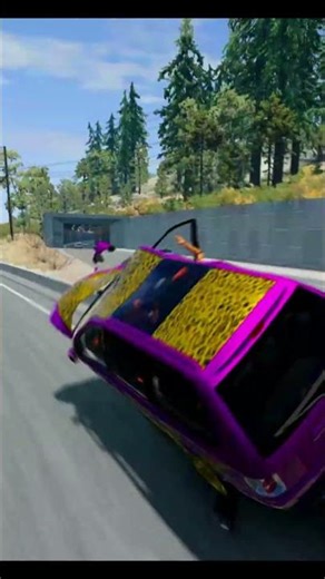 Cars vs Cliff Roads Short #3 - BeamNG Cliff Drive
