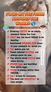109 reactions · 16 shares | Food myths from around the world  ☕ #food #myths #arountheworld #everyonehighlightsfollowers #fypシ゚viralシfypシ゚viralシalシ #highlighteveryone #everyone #fypシ゚ #everyone #highlights | Sharon Simbajon | Facebook