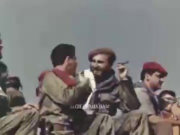Footage of Fidel Castro and Che Guevara at Revolution Square, Havana, 1963.