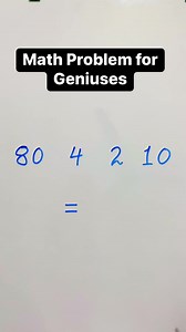 21K views · 73 reactions | Math Problem for geniuses #mathproblems #genius #geniuschallenge #geniuses #maths #mathematics #mathskills #mathtrick #fbreels #viralreels #trendingreels #brainpower #brainteaser #IQTest #iqchallenge #mathhack #mathpuzzle | AITA Stories | Facebook
