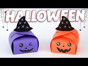 How to make Halloween treat boxes | DIY Mini paper box | Halloween craft