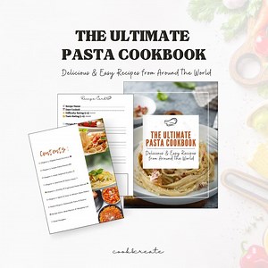 The Ultimate Pasta Cookbook | Easy & Delicious Recipes | Digital Download | Pasta Recipe - Etsy