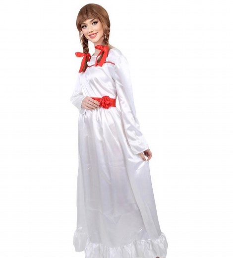 Evil Creepy Doll Costume Long Maxi Dress for Women – Satin Horror Fancy Dress Family Halloween Cosplay - Walmart.com
