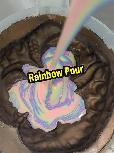 Pastel rainbow ribbon fascination #pouring #pour #silicone #tentacle | ribbon