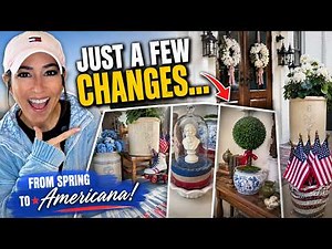 Thrifted Vintage Americana Home Decor Ideas | Thrift Store Finds + Front Porch Makeover