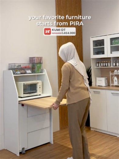 Meja Makan Lipat Pira DT — Meja Portable Praktis untuk Apartemen