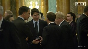 President Trump called Canadian Prime Minister Justin Trudeau "two-faced" after video showed Trudeau poking fun at Trump with other world leaders at a NATO reception. NPR's Tamara Keith has more. https://www.npr.org/2019/12/04/784549243/trump-calls-trudeau-two-faced | NPR