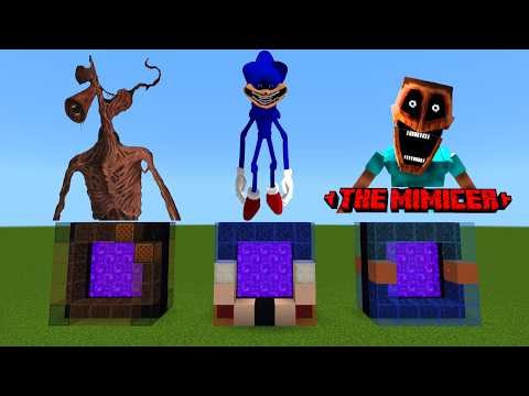 How To Make A Portal To Siren Head Shin Sonic Mimicer In Minecraft