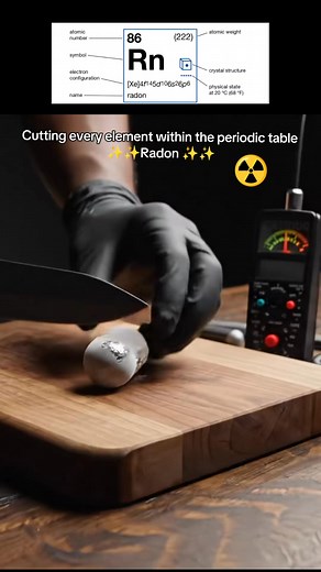 Cutting every element within the periodic table ✨✨Radon ✨✨ #sound #asmr #relaxing #fyp | Glory Rudd