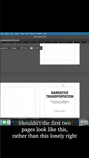 First Page in InDesign #indesign #indesigntutorial #bookformatting #indieauthor #indiepublishing