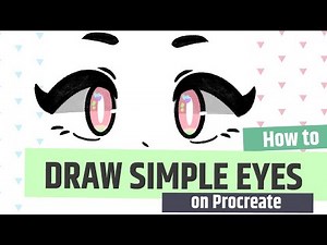 How to Draw Simple Cartoon Eyes Tutorial on Procreate