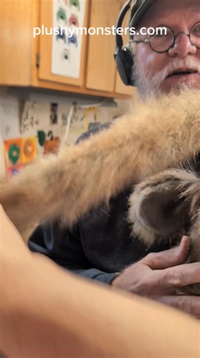 Kerfuffle! 🥰 Dad was checking him out on his way by my station this morning and I took the opportunity to make him be in a video. 😁 My dad is the best dad. 🥰🥰🥰 Kerfuffle will be available as part of this afternoon's Hatching Day! That's Friday, February 13th, 2026, 5:00 p.m. MST at plushymonsters.com! 😁 He will be $275.00 plus shipping. YAAAAAAAY! 🥰 #plushymonsters #hatchingday #diddybob #tonguemonster | Plushy Monsters