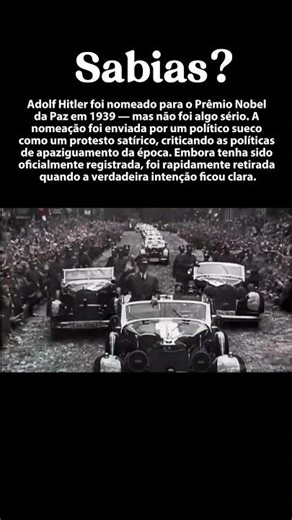 A “Nomeação” de Hitler ao Nobel da Paz