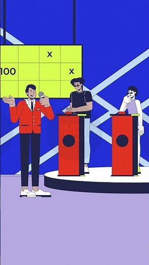 Game show challenge cartoon vertical animation