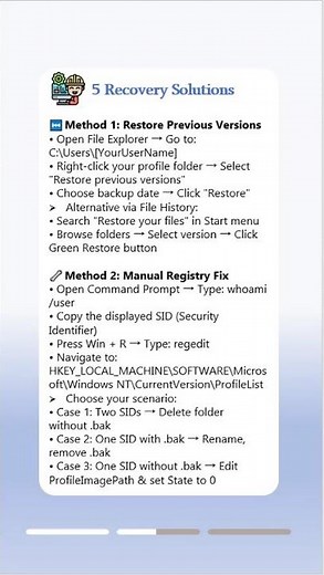 ⚠️ Lost Your Windows 10 User Profile? How to Restore It & Recover Data!#windows10 #techfix