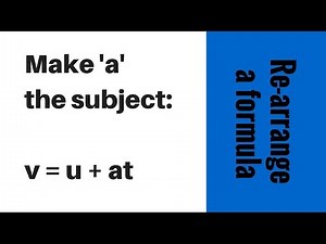 How to rearrange an algebra formula with a different subject
