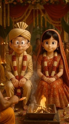 Finally Nobita and Shizuka is getting married😍#shorts #viral#doraemon#nobita#shizuka #cartoonforkids