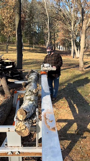 Chainsaw milling Live edge birch slabs for future rustic decor woodworking projects! These live edge birch slabs will be great for rustic decor woodworking projects such as shelves, si#bushcraft #build #camp #camping #ourdoor #survival #shelter #viral #fyp #fyp #fresh #fiel #foryoupage #foryouシ #featured #camping #asmr #bushcraft #survival #Outdoor | Mooreharper