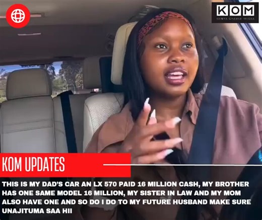 This is my dad’s car an Lx 570 paid 16 million cash, my brother has one same model 16 million, my sister in law and my mom also have one and so do I do to my future husband make sure unajituma saa hii