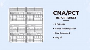 Cna/pct/nursing Assistant/tech Brain Sheet Report Notes Template 4 Patient - Etsy