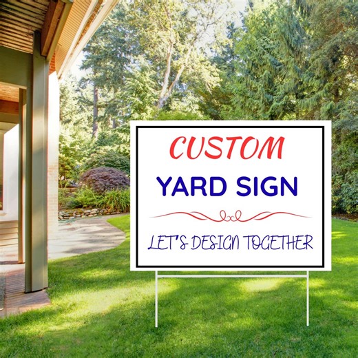 Personalized Custom Design Yard Sign, Custom Metal Yard Sign, Outdoor Yard Sign, Porch Sign, Garden Decor, Garden Sign - Etsy