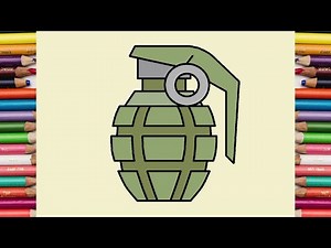 Grenade | How to Draw Grenade | Grenade Drawing | Draw and Color Grenade | Draw Grenade