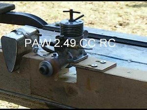 PAW 2.49 CC RC MODEL AIRPLANE DIESEL ENGINE RUNS ON HOME MADE FUEL