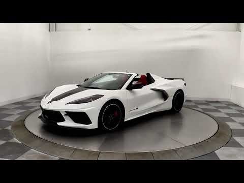 2023 Corvette Stingray Convertible in Artic White over Adrenaline leather interior for sale