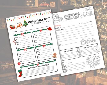 Christmas Wish List and Gift Questionnaire for Kids and Families | Holiday Gift