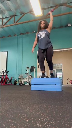 Overhead Step Ups | Full-Body Burner with Light Weights