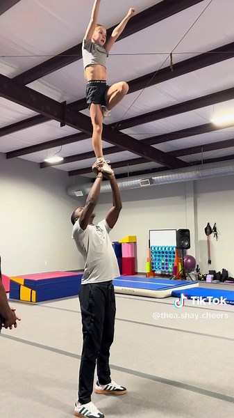 Clinic Demos with Coach @Tutu💕🏃🏾🛸 @NFAthletics @Micah #cheer #stunts #cheerleading #athlete #cheerstunts