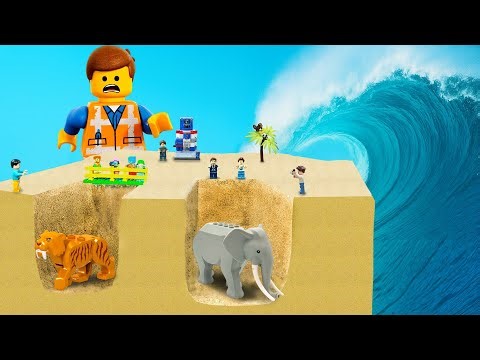 LEGO ZOO DESTROYED – When Nature Fights Back 🌊 | Cinematic Tsunami Animation