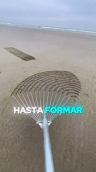 Su dibujo en la arena tenía un mensaje especial