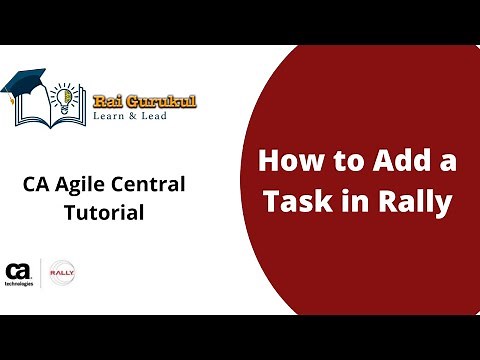 How to Add Task in Rally | Create Task in CA Agile Central | Agile Central Tutorial for Beginners