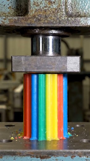 Hydraulic Press mashin #aivideo #machine #satisfying #press #experiment