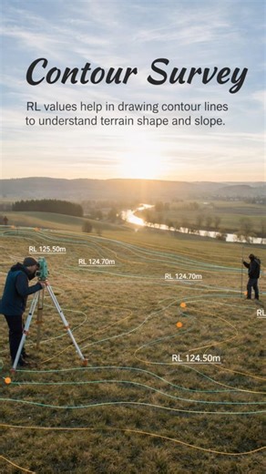 Contour Survey Using Reduced Level (RL) – Applications #surveying #contours #civilengineeringbasics