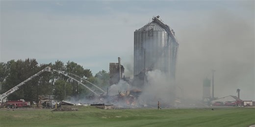 Evacuations lifted following grain elevator fire in Shelly, MN