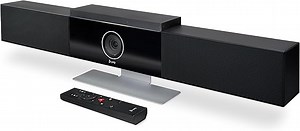 Poly Studio 4K USB-Videokonferenzsystem (Polycom) - Kamera, Mikrofon & Lautsprecherleiste für kleine & mittlere Konferenzräume - Presenter Tracking, NoiseBlock AI, Autoframing, Teams/Zoom zertifiziert