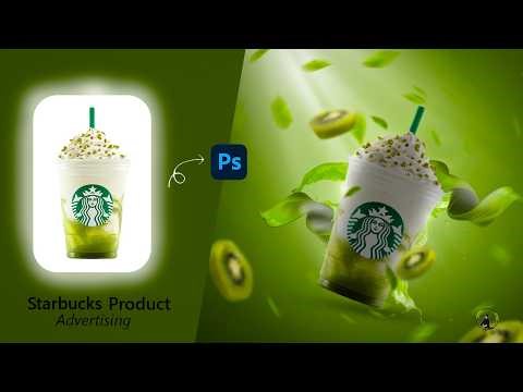 Starbucks Product manipulation in Photoshop | advertising poster design