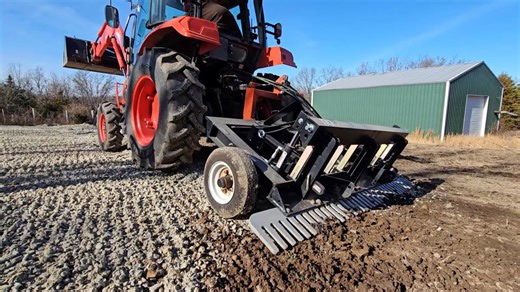 Tractor work: Grading land to build a new gravel pad – Project 205 update