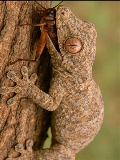 Gecko cola de hoja, un reptil maestro del camuflaje en la naturaleza. #gecko #naturaleza #reptiles #animales #curiosidades