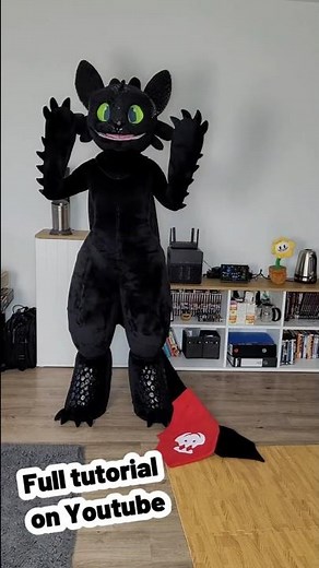 How I made Toothless hand paws #fursuitmaker #cosplay