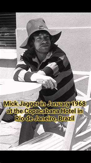 Mick Jagger in January 1968 at the Copacabana Hotel in Rio de Janeiro, Brazil